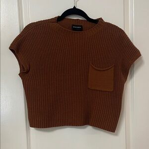 New Look Rust Knit Crop Top